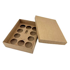 CAIXA PARA 12 BRIGADEIROS COM BERÇO SEM VISOR