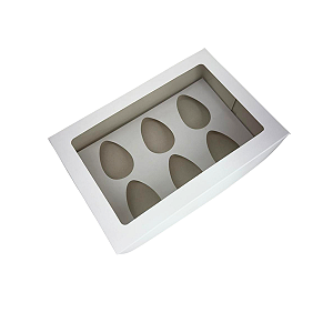 CAIXA PARA MEIO OVO DE COLHER - DEGUSTAÇÃO 6 X 50G