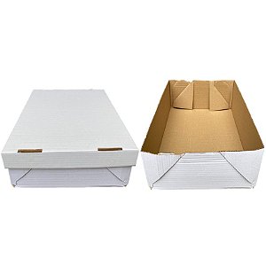 CAIXA DE PAPELÃO SEM VISOR PARA BOLO N* 3 - 30X25X13CM