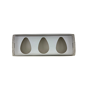 CAIXA OVO DE COLHER C/ TAMPA EM ACETATO - 3X 50G