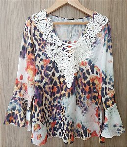Blusa Estampada Em Sedinha 7871