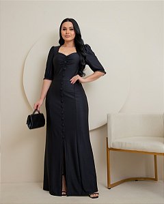 Vestido Longo Com Botões 2350