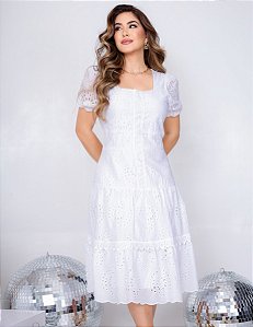 Vestido Lese de Algodão 9093