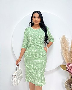 Vestido Viscolycra Com Trançado 8480