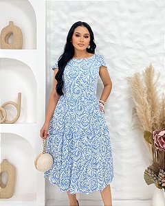 Vestido Estampado Midi 8332