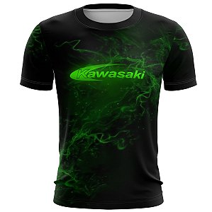 Camisa Motociclista BRK Skull Verde e Preto 4 com UV50+