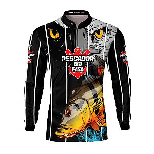 Camisa de Pesca BRK Pescador da Fiel Tucuna Açu com UV50 +