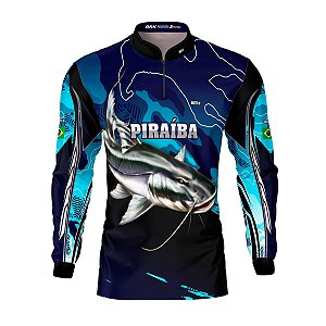 Camisa de Pesca BRK Azul Piraíba com UV50 +