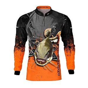 Camisa de Pesca BRK Laranja Pirarara com UV50 +