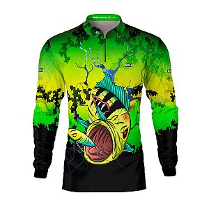 Camisa de Pesca BRK Tucuna Monstro 3D com UV50 +