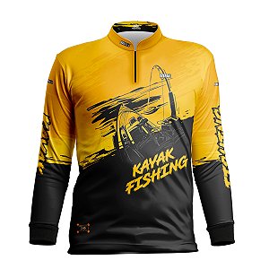 Camisa de Pesca Infantil BRK Kayak Fishing com UV50 +