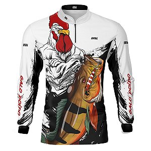 Camisa de Pesca BRK Galo Doido Tucunaré Açu com UV50 +