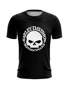 Camisa Motociclista BRK Skull Preta com UV50+