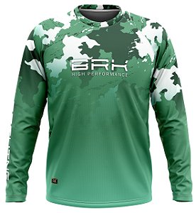 Camisa Raglan BRK Unlimited Camuflado Sea com UV50 +