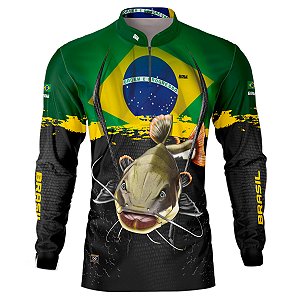 Camisa de Pesca BRK Pirarara Brasil com UV50 +