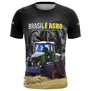 Camiseta Agro BRK Preta Respeita o Agro com UV50 +