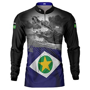 Camisa Country BRK Bandeira do Estado do Mato Grosso com UV50 +