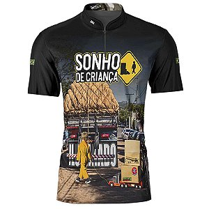 Camiseta de Caminhão BRK Gola Alta Sonho de Criança com UV50 +