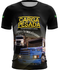 Camiseta de Caminhão BRK Carga Pesada com UV50 +