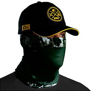 Bandana Tubeneck BRK Camuflada Verde Escuro com Proteção Solar UV50+