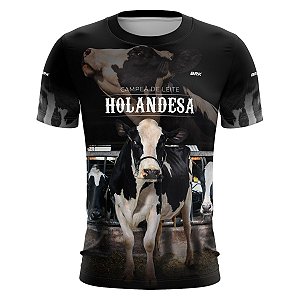 Camiseta Agro BRK Vaca Holandesa com UV50 +