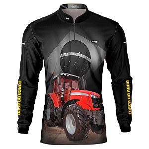 Camisa Agro BRK Brasil Trator Vermelho com UV50 +