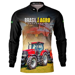 Camisa Agro BRK Brasil é Agro Trator com UV50 +