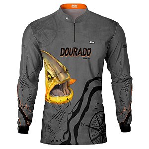 Camisa de Pesca BRK Gigantes do Rio Dourado com UV50 +