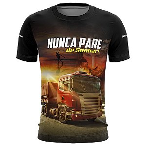 Camiseta de Caminhão BRK Nunca Pare de Sonhar com UV50 +