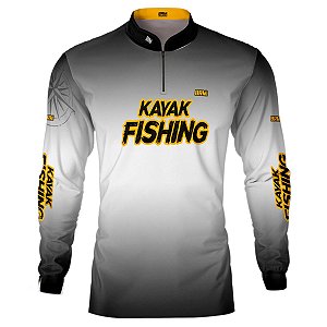 Camisa de Pesca BRK Caiaque Kayak White com UV50 +