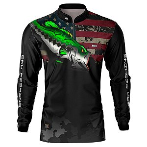 Camisa de Pesca BRK EUA Black Bass 02 com UV50 +