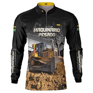 Camisa Agro BRK Maquinário Pesado Bulldozer com UV50 +