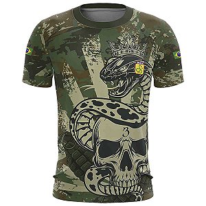 Camiseta Militar BRK Cobras Fumantes com Proteção Solar UV50+