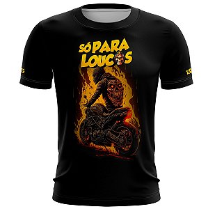 Camiseta Motociclista BRK Só Para Loucos Fantasma 2.0 com UV50 +