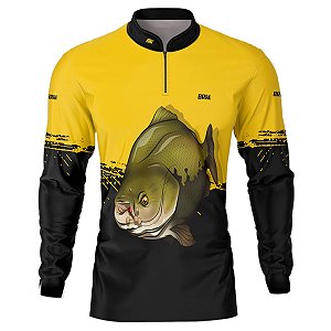 Camisa de Pesca BRK Tambaqui Amarela com UV50 +