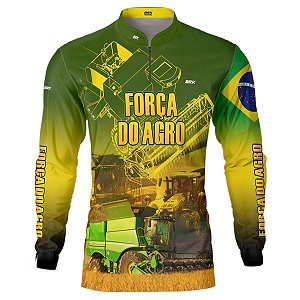 Camisa Agro BRK A Força do Agro Colheitadeira com UV50 +