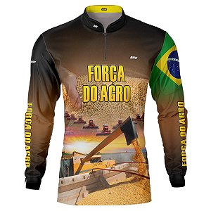 Camisa Agro BRK Força do Agro Produtor de Soja com UV50 +