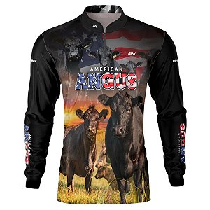 Camisa Agro BRK Estados Unidos Black Angus com UV50 +