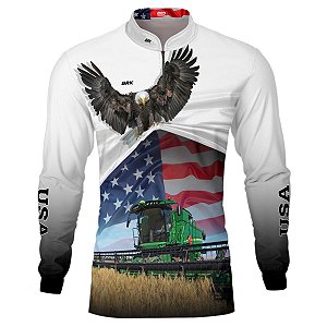 Camisa Agro BRK Eagle Estados Unidos Soja com UV50 +