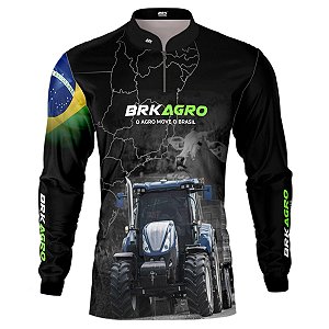 Camisa Agro BRK O Agro Move O Brasil com UV50 +