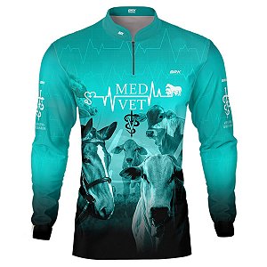 Camisa Agro BRK Medicina Veterinária Azul com UV50 +