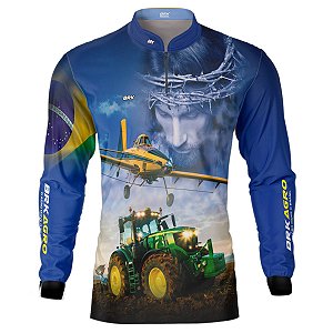 Camisa Agro BRK Jesus Agricultura de Precisão com UV50 +