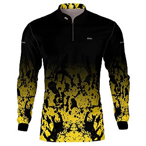 Camisa de Pesca BRK Splash Yellow com UV50 +