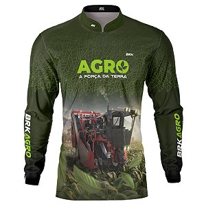 Camisa Agro BRK Plantação de Tabaco Força da Terra com UV50 +