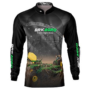 Camisa Agro BRK Plantadeira Preta com UV50 +