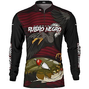 Camisa de Pesca BRK Pescador Rubro Negro Tambaqui com UV50 +