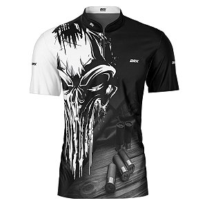 Camiseta Masculina Brk Militar Atirador Caveira com Proteção Solar UV50+