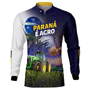 Camisa Agro BRK Paraná é Agro Milho e Soja com UV50 +