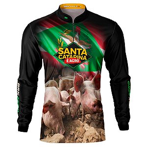 Camisa Agro BRK Santa Catarina Suínos com UV50 +