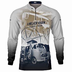 Camisa Off-Road BRK Kombi Motorhome Branca com UV50+